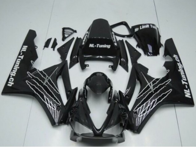 Preisgünstige Triumph Daytona 675 Triple Motorrad Verkleidung 2009-2012 - Glanzendes Schwarz Weiss Claw