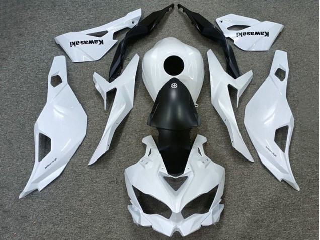 Preisgünstige Kawasaki ZX4R ZX-4RR Motorrad Verkleidung 2019-2025 - Weiss Matt Schwarz