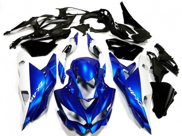 Preisgünstige Kawasaki ZX4R ZX-4RR Motorrad Verkleidung 2019-2025 - Weiss Blau
