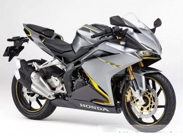 Preisgünstige Honda CBR250RR Motorrad Verkleidung 2017-2022 - Silber Gelb Matt Schwarz