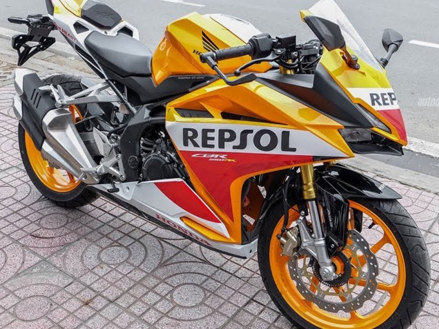 Preisgünstige Honda CBR250RR Motorrad Verkleidung 2017-2022 - Gelb Weiss Rot Repsol