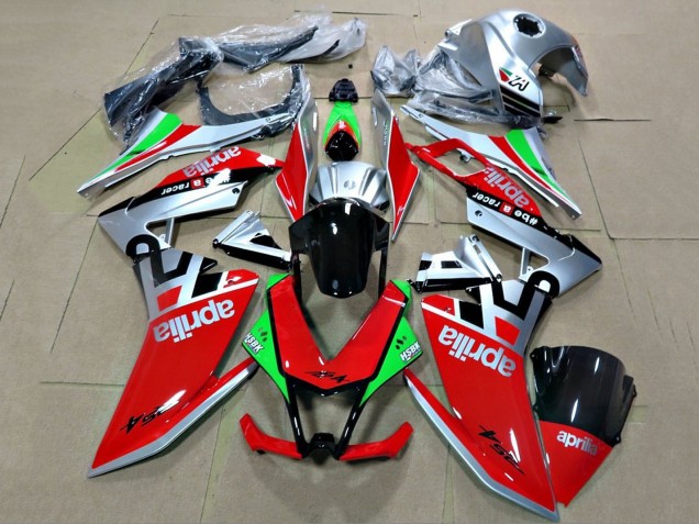 Preisgünstige Aprilia RS4 50 125 Motorrad Verkleidung 2012-2018 - Silber Rot Grun Glanzendes Schwarz
