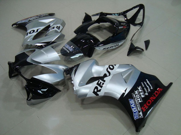 Preisgünstige Honda VFR 800 Motorrad Verkleidung 2002-2013 - Silber Glanzendes Schwarz Repsol