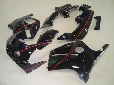 Preisgünstige Honda CBR250RR MC19 Motorrad Verkleidung 1988-1989 - Glanzendes Schwarz Rot Linie