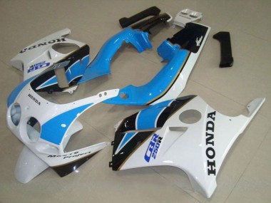 Preisgünstige Honda CBR250RR MC19 Motorrad Verkleidung 1988-1989 - Weiss Hellblau Glanzendes Schwarz