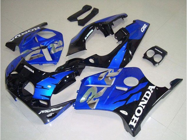 Preisgünstige Honda CBR250RR MC19 Motorrad Verkleidung 1988-1989 - Blau Glanzendes Schwarz