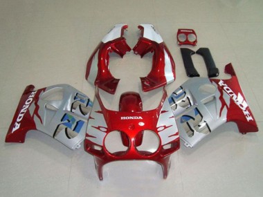 Preisgünstige Honda CBR250RR MC19 Motorrad Verkleidung 1988-1989 - Silber Weiss Rot