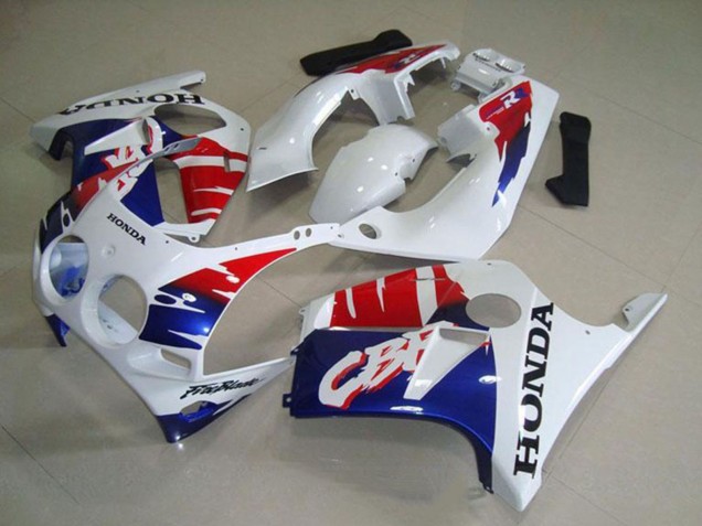 Preisgünstige Honda CBR250RR MC19 Motorrad Verkleidung 1988-1989 - Weiss Rot Blau