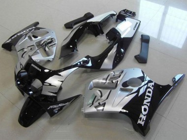 Preisgünstige Honda CBR250RR MC19 Motorrad Verkleidung 1988-1989 - Silber Glanzendes Schwarz