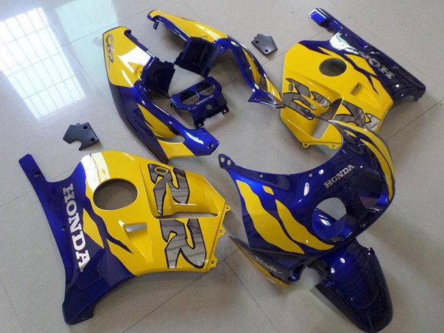 Preisgünstige Honda CBR250RR MC22 Motorrad Verkleidung 1990-1998 - Gelb Blau