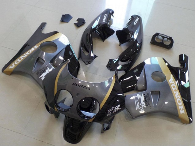 Preisgünstige Honda CBR250RR MC22 Motorrad Verkleidung 1990-1998 - Grau Gold Glanzendes Schwarz