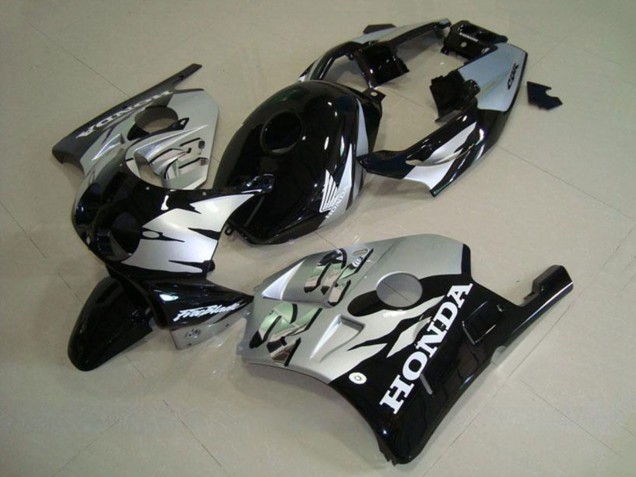 Preisgünstige Honda CBR250RR MC22 Motorrad Verkleidung 1990-1998 - Silber Glanzendes Schwarz