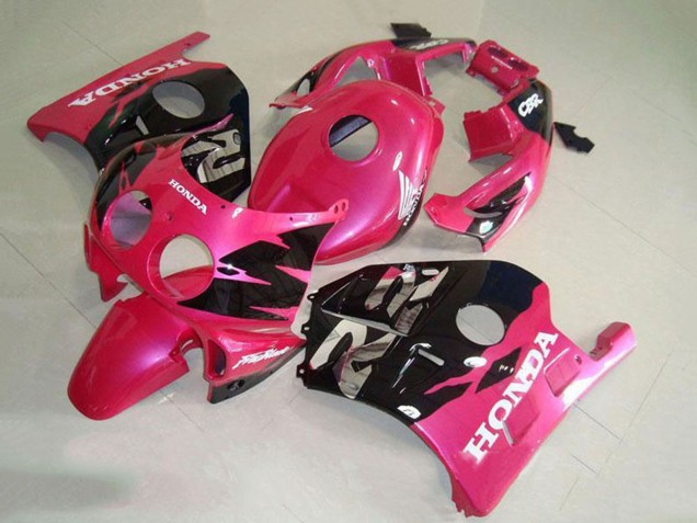 Preisgünstige Honda CBR250RR MC22 Motorrad Verkleidung 1990-1998 - Rosa Glanzendes Schwarz