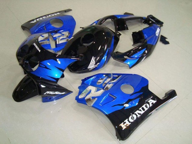 Preisgünstige Honda CBR250RR MC22 Motorrad Verkleidung 1990-1998 - Blau Glanzendes Schwarz