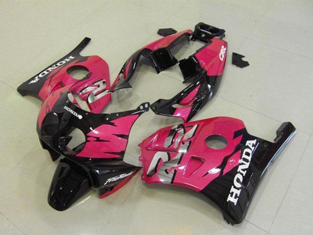 Preisgünstige Honda CBR250RR MC22 Motorrad Verkleidung 1990-1998 - Rosa Glanzendes Schwarz
