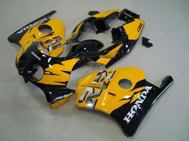 Preisgünstige Honda CBR250RR MC22 Motorrad Verkleidung 1990-1998 - Gelb Glanzendes Schwarz