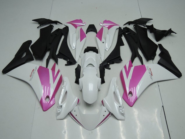 Preisgünstige Honda CBR250RR Motorrad Verkleidung 2011-2015 - Weiss Rosa Matt Schwarz