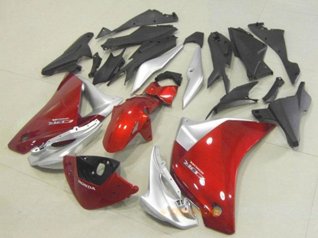 Preisgünstige Honda CBR250RR Motorrad Verkleidung 2011-2015 - Silber Rot