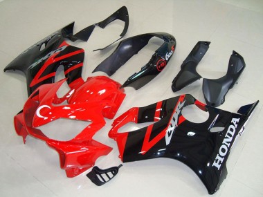 Preisgünstige Honda CBR600 F4i Motorrad Verkleidung Kit 2004-2007 - Rot Glanzendes Schwarz