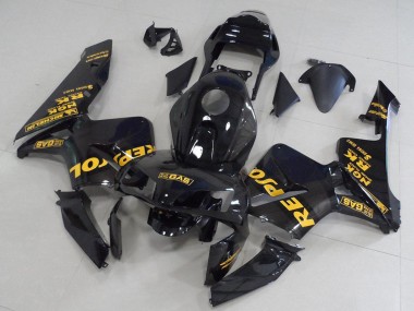 Preisgünstige Honda CBR600RR Motorrad Verkleidung 2003-2004 - Glanzendes Schwarz Gold Repsol