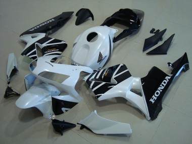Preisgünstige Honda CBR600RR Motorrad Verkleidung 2003-2004 - Weiss Glanzendes Schwarz