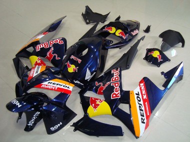 Preisgünstige Honda CBR600RR Motorrad Verkleidung 2005-2006 - Dunkel Blau Orange Red Bull Repsol