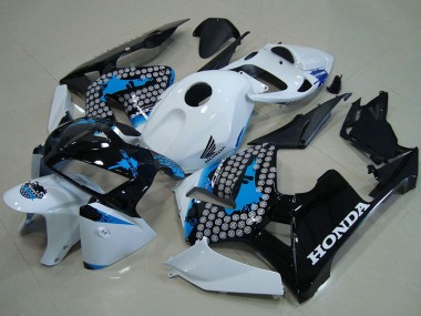 Preisgünstige Honda CBR600RR Motorrad Verkleidung 2005-2006 - Weiss Blau Schwarz