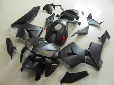 Preisgünstige Honda CBR600RR Motorrad Verkleidung 2005-2006 - Matt Schwarz Rot Aufkleber