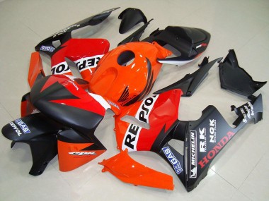 Preisgünstige Honda CBR600RR Motorrad Verkleidung 2005-2006 - Orange Rot Weiss Matt Schwarz Repsol Rennen