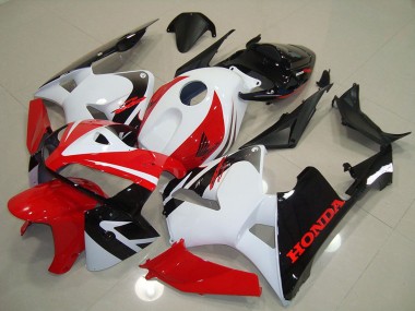 Preisgünstige Honda CBR600RR Motorrad Verkleidung 2005-2006 - Weiss Rot Schwarz