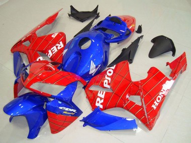 Preisgünstige Honda CBR600RR Motorrad Verkleidung 2005-2006 - Blau Rot Spider Man Repsol