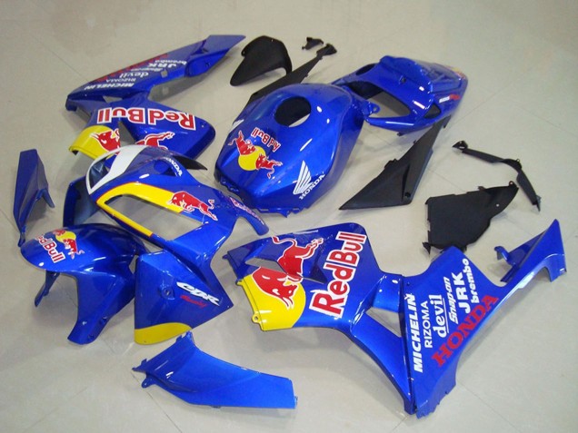 Preisgünstige Honda CBR600RR Motorrad Verkleidung 2005-2006 - Blau Gelb Red Bull