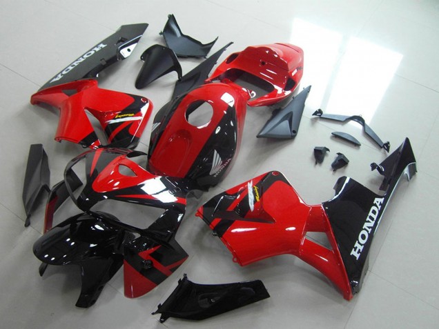 Preisgünstige Honda CBR600RR Motorrad Verkleidung 2005-2006 - Rot Glanzendes Schwarz