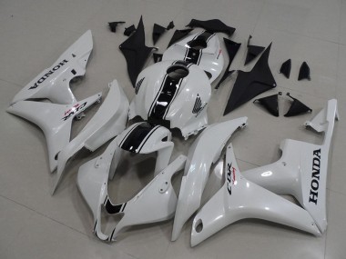 Preisgünstige Honda CBR600RR Motorrad Verkleidung Kit 2007-2008 - Weiss Glanzendes Schwarz