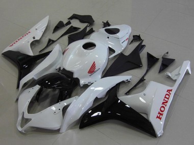 Preisgünstige Honda CBR600RR Motorrad Verkleidung 2007-2008 - Weiss Glanzendes Schwarz Rot