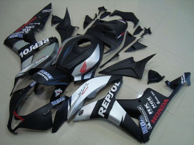 Preisgünstige Honda CBR600RR Motorrad Verkleidung 2007-2008 - Matt Schwarz Silber Repsol