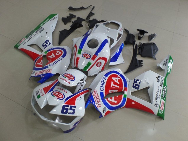 Preisgünstige Honda CBR600RR Motorrad Verkleidung 2013-2023 - Weiss Rot Blau Pata 65