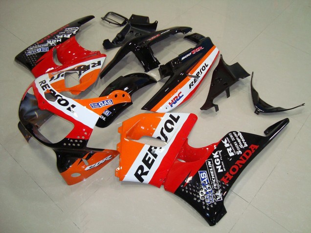 Preisgünstige Honda CBR900RR 893 Motorrad Verkleidung 1994-1995 - Orange Weiss Rot Glanzendes Schwarz HRC Repsol