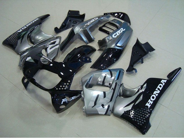 Preisgünstige Honda CBR900RR 893 Motorrad Verkleidung 1996-1997 - Silber Glanzendes Schwarz