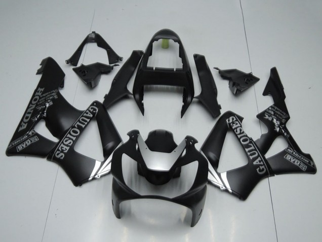 Preisgünstige Honda CBR900RR 929 Motorrad Verkleidung 2000-2001 - Matt Schwarz Silber Cauloises