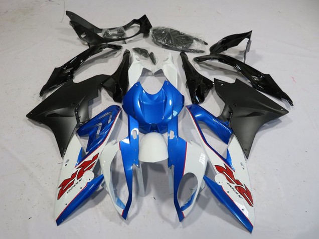 Preisgünstige BMW S1000RR Motorrad Verkleidung 2015-2016 - Weiss Blau Matt Schwarz