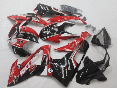 Preisgünstige BMW S1000RR Motorrad Verkleidung 2015-2016 - Weiss Rot Glanzendes Schwarz