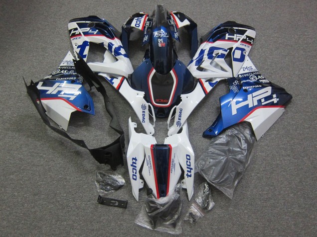 Preisgünstige BMW S1000RR Motorrad Verkleidung 2015-2016 - Weiss Rot Blau HP Tyco