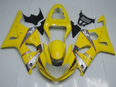 Preisgünstige Suzuki GSXR 1000 Motorrad Verkleidung 2000-2002 - Gelb Silber Grau