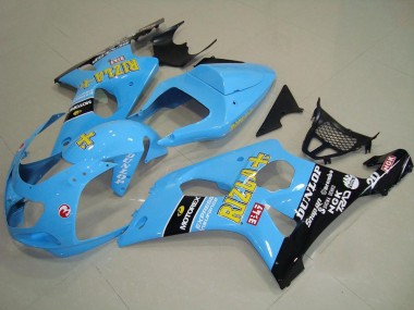 Preisgünstige Suzuki GSXR 1000 Motorrad Verkleidung 2000-2002 - Hellblau Gelb Schwarz Rizla
