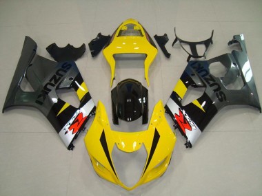 Preisgünstige Suzuki GSXR 1000 Motorrad Verkleidung 2003-2004 - Gelb Silber Grau Schwarz Rot