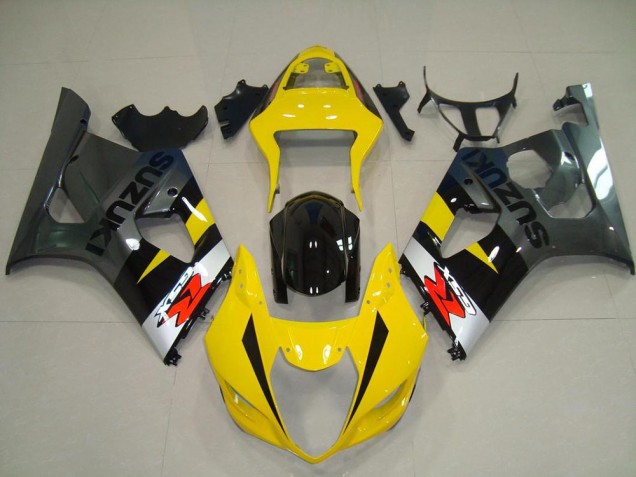 Preisgünstige Suzuki GSXR 1000 Motorrad Verkleidung 2003-2004 - Gelb Silber Grau Schwarz Rot