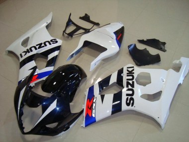 Preisgünstige Suzuki GSXR 1000 Motorrad Verkleidung 2003-2004 - Weiss Blau Dunkel Blau Rot