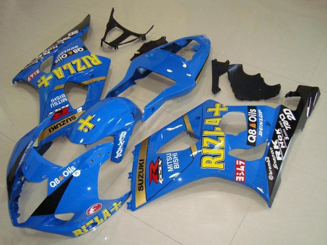 Preisgünstige Suzuki GSXR 1000 Motorrad Verkleidung 2003-2004 - Blau Gold Schwarz Rizla
