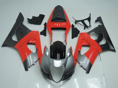 Preisgünstige Suzuki GSXR 1000 Motorrad Verkleidung 2003-2004 - Rot Silber Schwarz